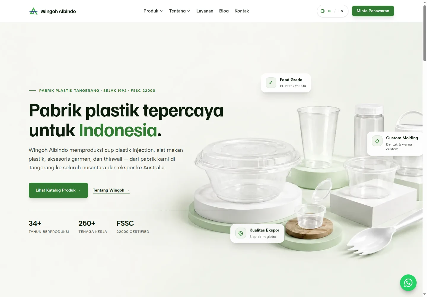 Wingoh website on laptop